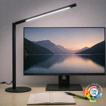 Brilagi - Lámpara de sobremesa táctil regulable VARIO LED/7W/230V 3000-6500K CRI 96 negra
