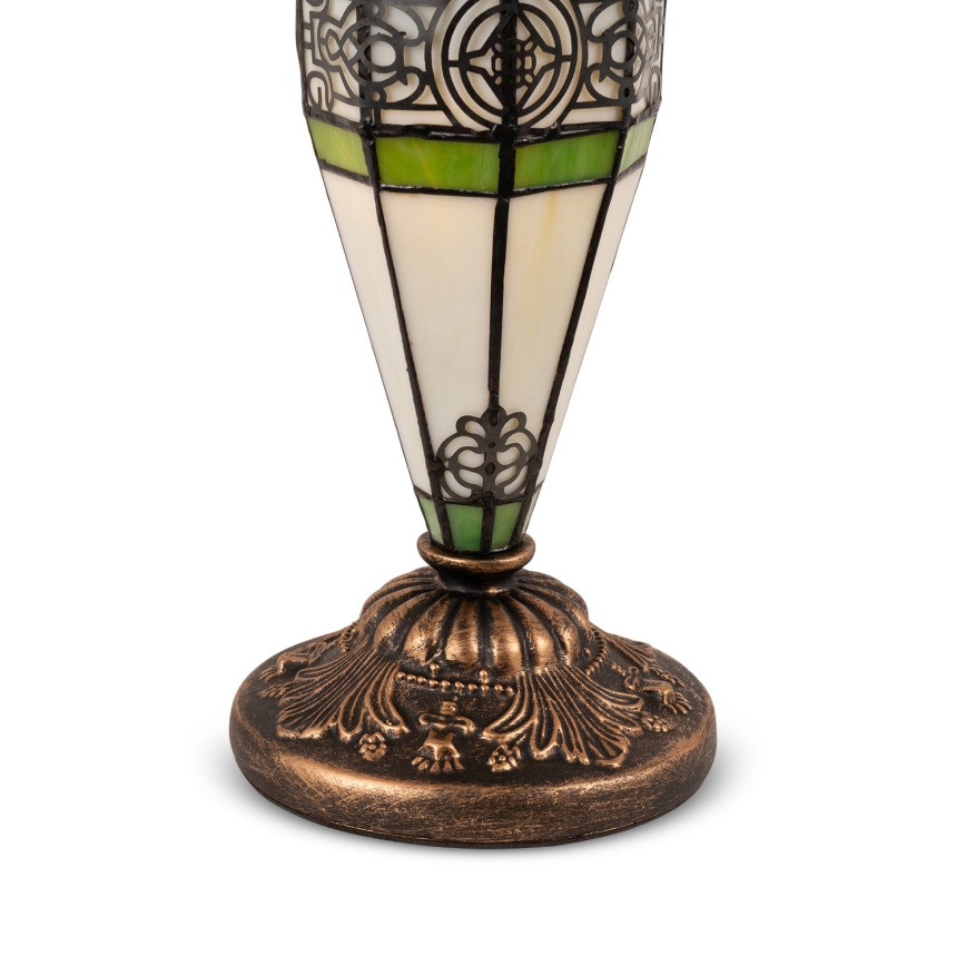 Brilagi - Lámpara de sobremesa Tiffany con vitral JUNGLE 1xE27/60W/230V + 1xE14/40W