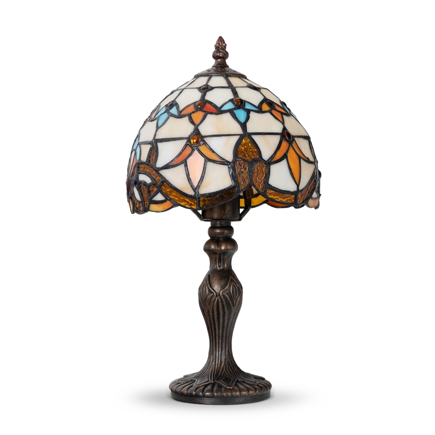 Brilagi - lámpara de sobremesa Tiffany con vitral MIRABELLA 1xE27/60W/230V