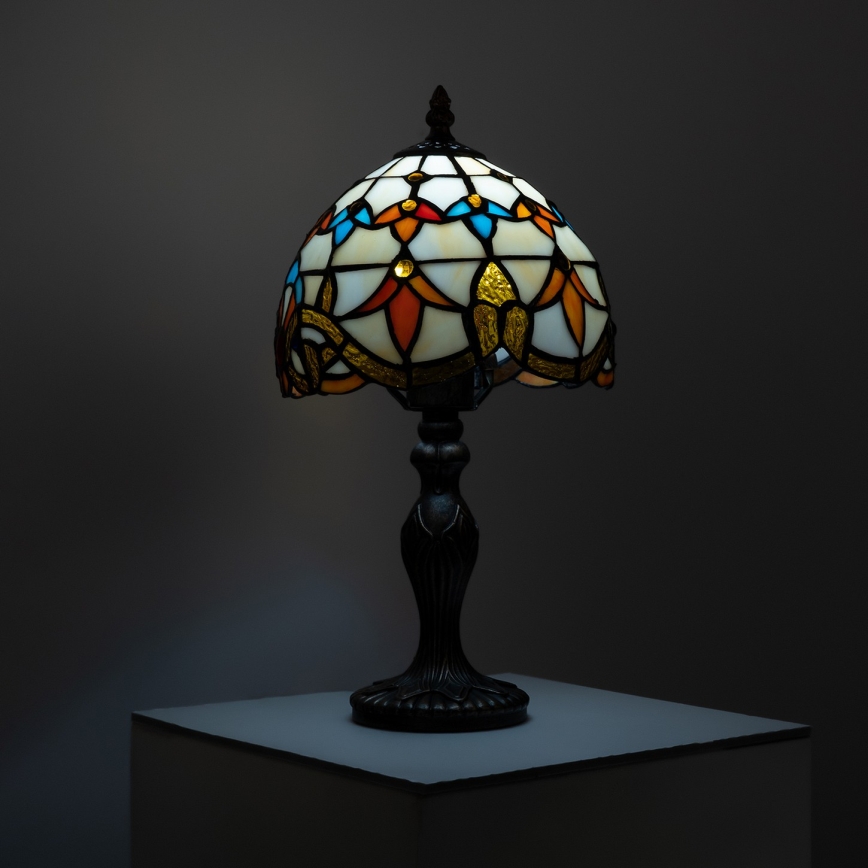 Brilagi - lámpara de sobremesa Tiffany con vitral MIRABELLA 1xE27/60W/230V
