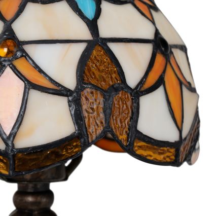 Brilagi - lámpara de sobremesa Tiffany con vitral MIRABELLA 1xE27/60W/230V