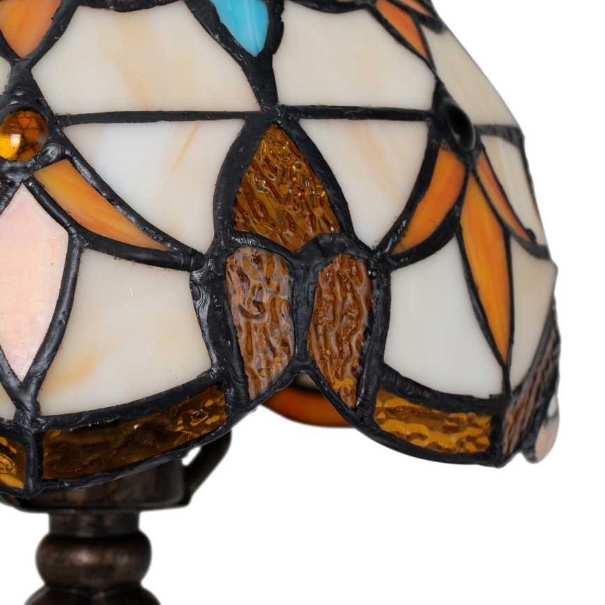 Brilagi - lámpara de sobremesa Tiffany con vitral MIRABELLA 1xE27/60W/230V