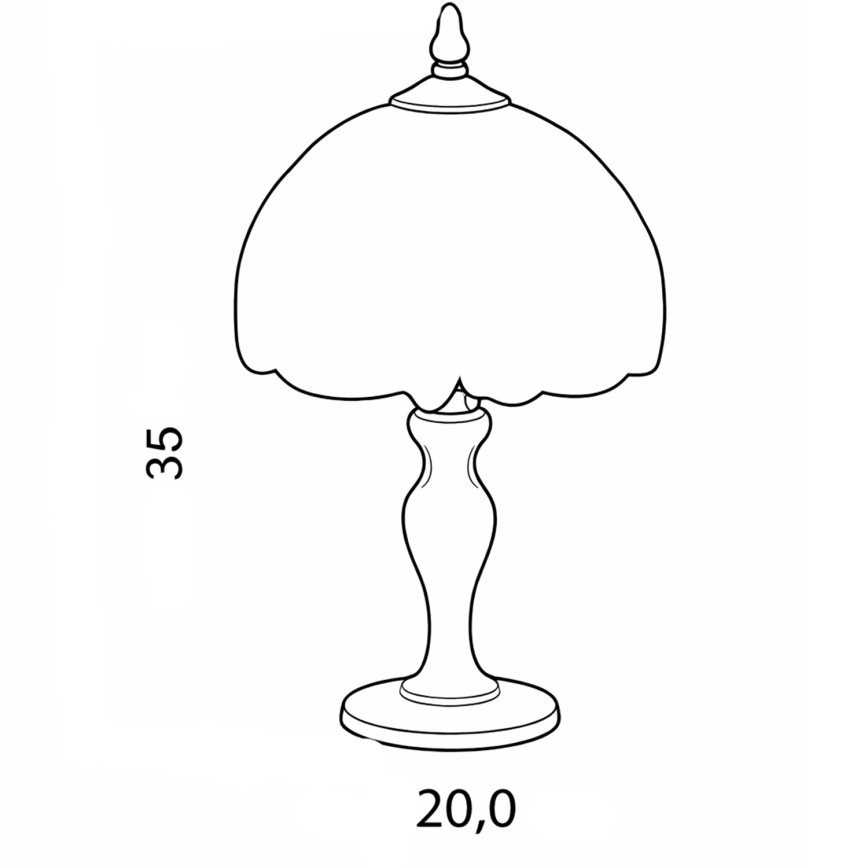 Brilagi - lámpara de sobremesa Tiffany con vitral MIRABELLA 1xE27/60W/230V