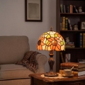 Brilagi - Lámpara de sobremesa Tiffany con vitral SUNFLOWER 1xE27/60W/230V