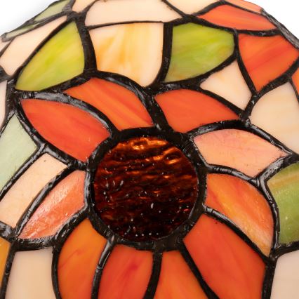 Brilagi - Lámpara de sobremesa Tiffany con vitral SUNFLOWER 1xE27/60W/230V