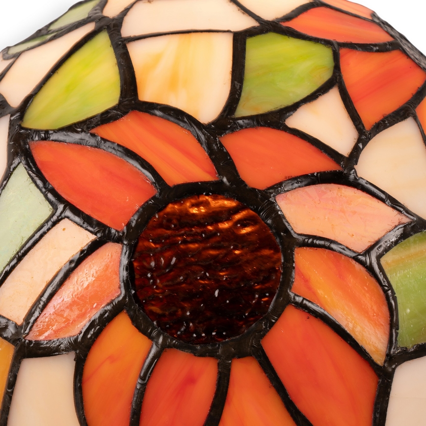Brilagi - Lámpara de sobremesa Tiffany con vitral SUNFLOWER 1xE27/60W/230V