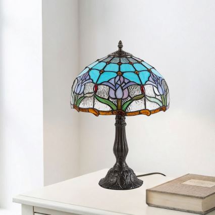 BRILAGI - Lámpara de sobremesa Tiffany de vidriera LORAS 1xE27/40W/230V