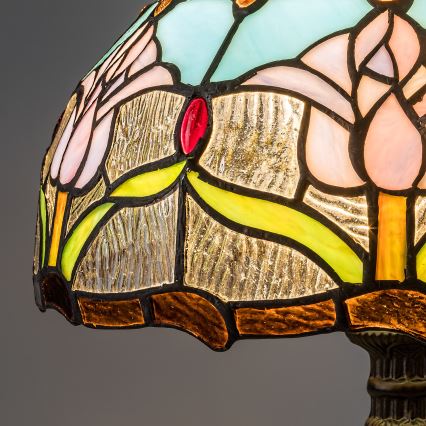 BRILAGI - Lámpara de sobremesa Tiffany de vidriera LORAS 1xE27/40W/230V
