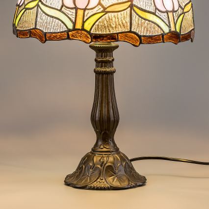 BRILAGI - Lámpara de sobremesa Tiffany de vidriera LORAS 1xE27/40W/230V