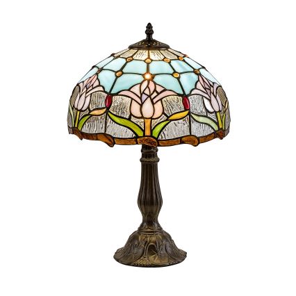 BRILAGI - Lámpara de sobremesa Tiffany de vidriera LORAS 1xE27/40W/230V