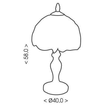 BRILAGI - Lámpara de sobremesa Tiffany de vitral IVORY SMOOTH 2xE27/60W/230V