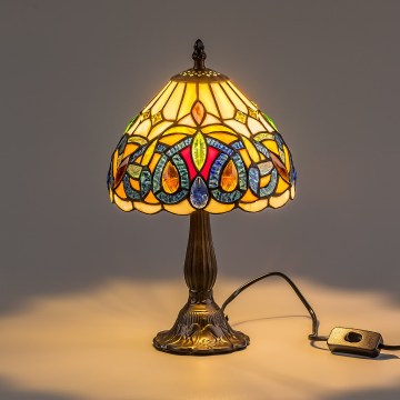 Brilagi - lámpara de sobremesa Tiffany de vitral LUISA 1xE14/40W/230V