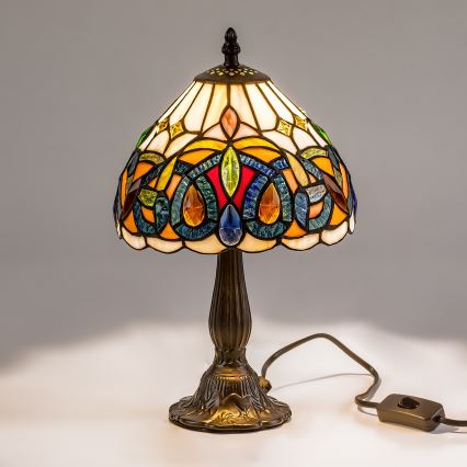 Brilagi - lámpara de sobremesa Tiffany de vitral LUISA 1xE14/40W/230V
