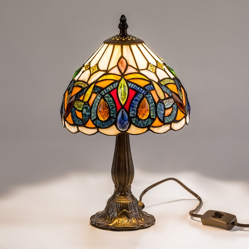 Brilagi - lámpara de sobremesa Tiffany de vitral LUISA 1xE14/40W/230V