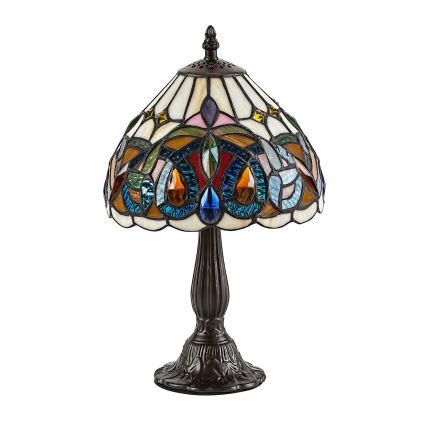 Brilagi - lámpara de sobremesa Tiffany de vitral LUISA 1xE14/40W/230V