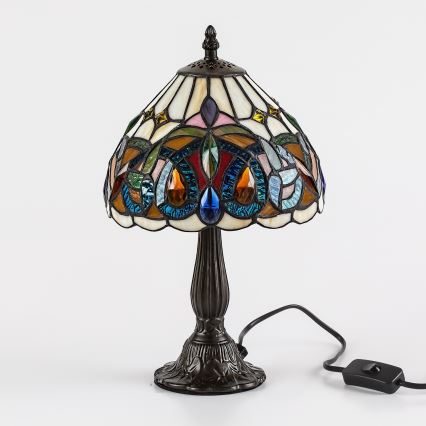 Brilagi - lámpara de sobremesa Tiffany de vitral LUISA 1xE14/40W/230V