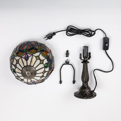 Brilagi - lámpara de sobremesa Tiffany de vitral LUISA 1xE14/40W/230V