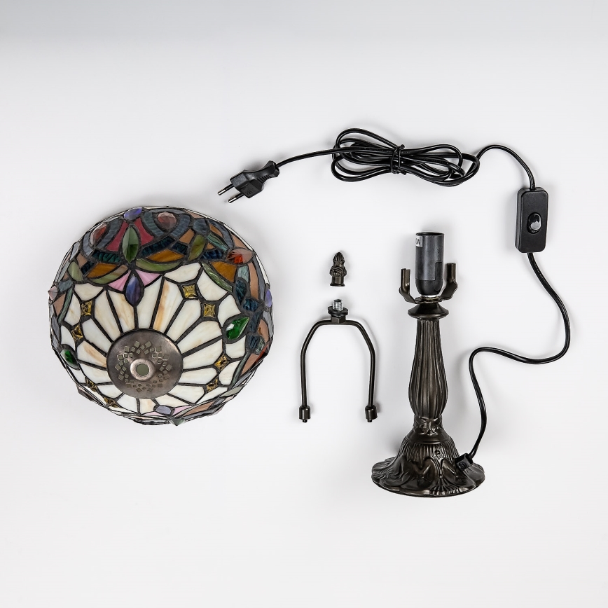 Brilagi - lámpara de sobremesa Tiffany de vitral LUISA 1xE14/40W/230V