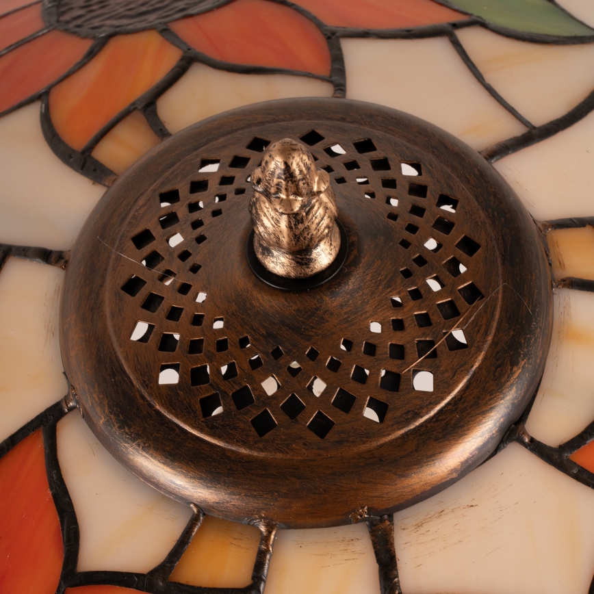 BRILAGI - Lámpara de sobremesa Tiffany de vitral SUNFLOWER 1xE27/60W/230V