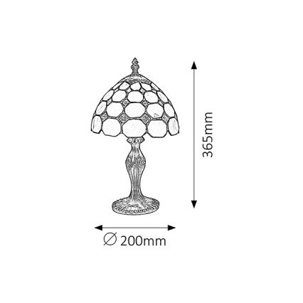 Brilagi - Lámpara de sobremesa Tiffany DORAN 1xE14/40W/230V