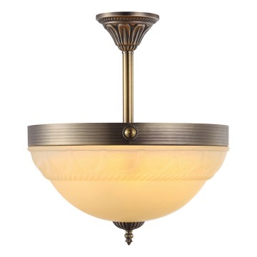 Brilagi - Lámpara de suspensión en varilla DAHLIA 3xE27/40W/230V Ø 37 cm latón