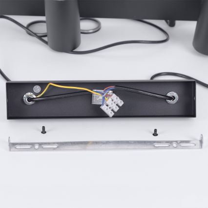 BRILAGI - Lámpara colgante LED RGBW regulable sobre cable SELE 6xGU10/6,5W/230V 2700-6500K negra + mando a distancia