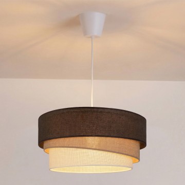 Brilagi - Lámpara de suspensión TRIO con cable 1xE27/60W/230V Ø 40 cm marrón/beige/blanco