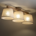 Brilagi - Lámpara de techo adosada LATTE SABIA 3xE27/15W/230V pino/beige