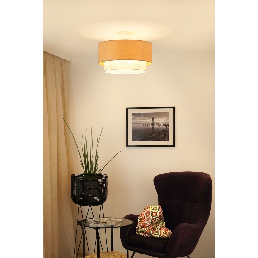 Brilagi - Lámpara de techo empotrada ARIZONA BOHO 1xE27/15W/230V diámetro 45 cm beige