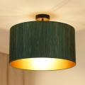Brilagi - Lámpara de techo BOSTON ROLLER 1xE27/15W/230V diá. 45 cm paja verde/dorado