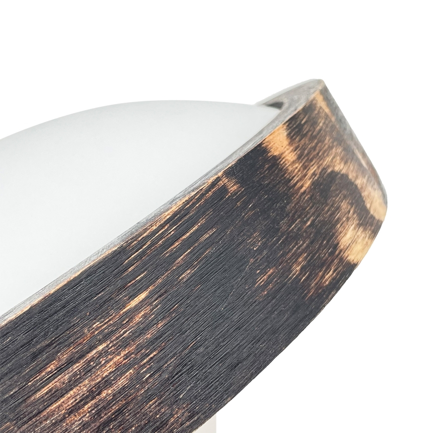 Brilagi - Lámpara de techo CARVALHO SLIM SMOKEY 1xE27/60W/230V, acabado roble, diámetro 27,5 cm