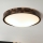 Brilagi - Lámpara de techo CARVALHO SLIM SMOKEY 2xE27/60W/230V roble Ø 37,5 cm
