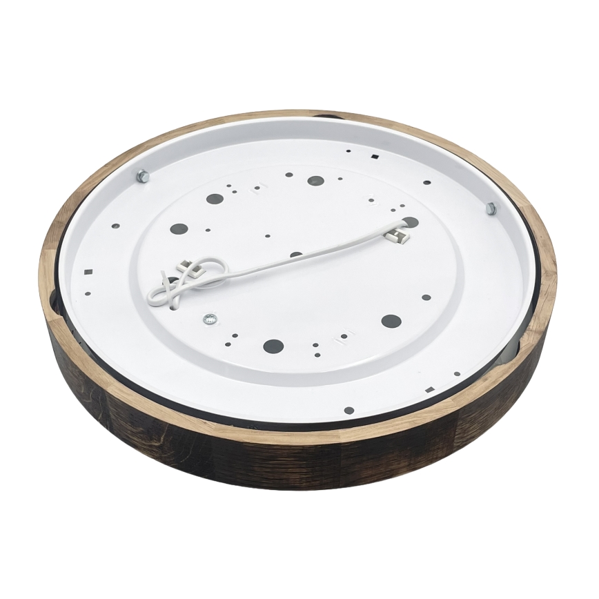Brilagi - Lámpara de techo CARVALHO SLIM SMOKEY 2xE27/60W/230V roble Ø 37,5 cm