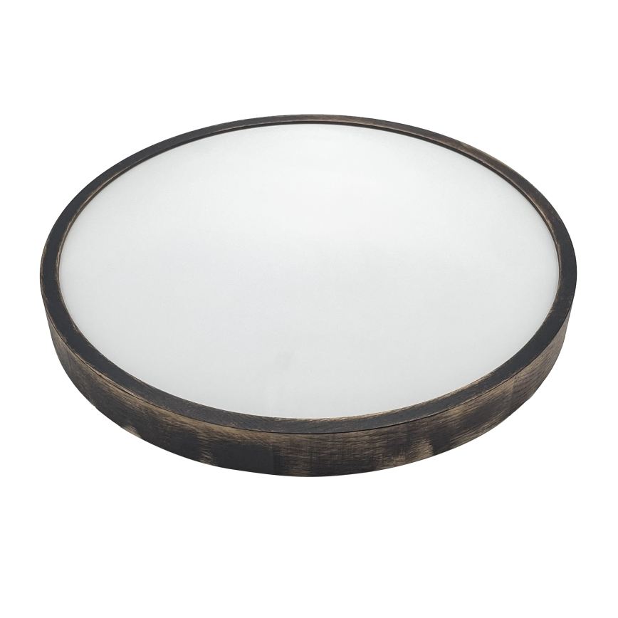 Brilagi - Lámpara de techo CARVALHO SLIM SMOKEY 3xE27/60W/230V roble Ø 47,5 cm