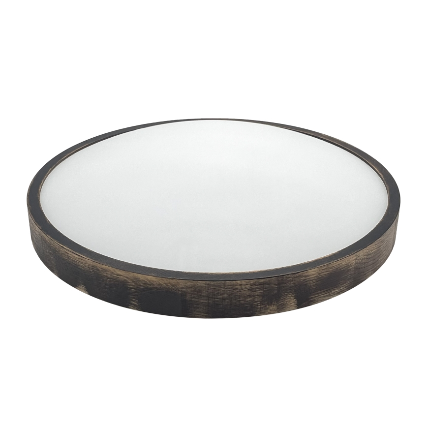 Brilagi - Lámpara de techo CARVALHO SLIM SMOKEY 3xE27/60W/230V roble Ø 47,5 cm