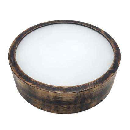 Brilagi - Lámpara de techo CARVALHO SMOKEY 1xE27/60W/230V roble, diámetro 27,5 cm