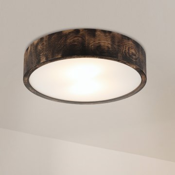 Brilagi - Lámpara de techo CARVALHO SMOKEY 2xE27/60W/230V roble, Ø 37,5 cm