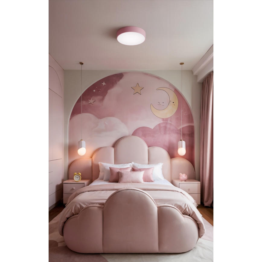 Brilagi - Lámpara de techo CLARE 3xE27/40W/230V diámetro 40 cm rosa