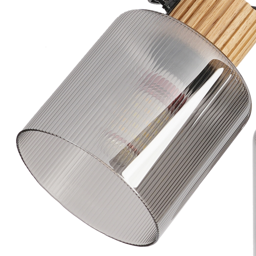 Brilagi - Lámpara de techo con 3 focos HYGGE 3xE14/15W/230V madera/ahumado