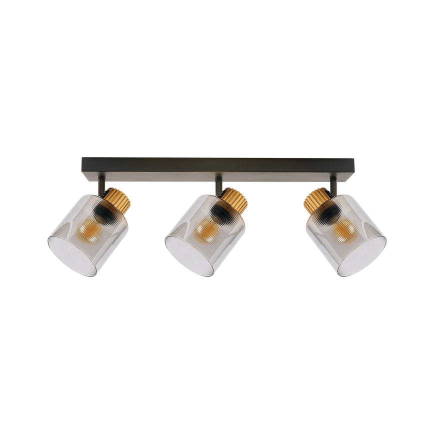 Brilagi - Lámpara de techo con 3 focos HYGGE 3xE14/15W/230V negra/ahumada