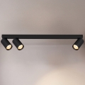 Brilagi - Lámpara de techo con 3 focos SELE LONG 3xGU10/30W/230V negra