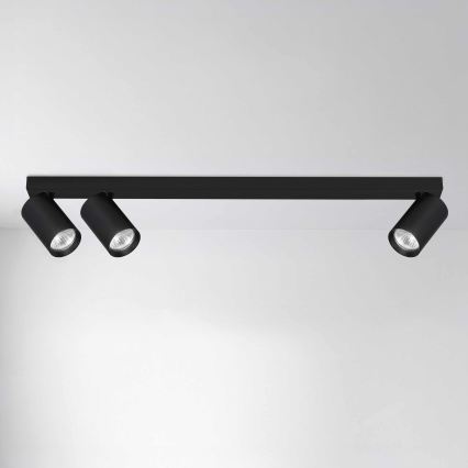 BRILAGI - Lámpara de techo con 3 focos SELE LONG 3xGU10/30W/230V negra