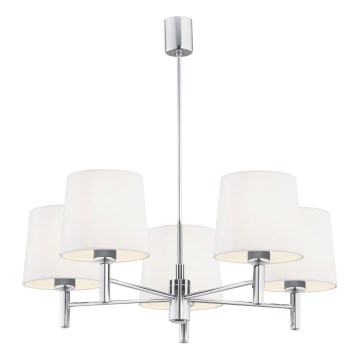 Brilagi - Lámpara de techo con barra MONTE 5xE27/60W/230V crema/cromo brillante