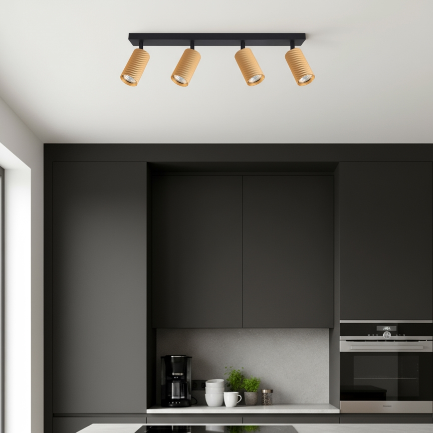Brilagi - Lámpara de techo con focos SELE MODERN 4xGU10/30W/230V dorada