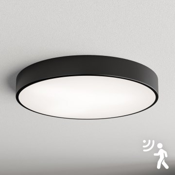 Brilagi - Lámpara de techo con sensor CLARE 5xE27/40W/230V diámetro 60 cm negra