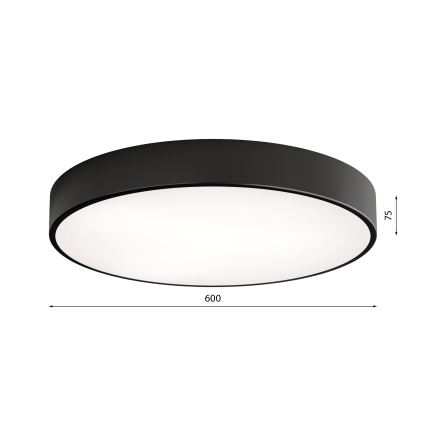 BRILAGI - Lámpara de techo con sensor CLARE 5xE27/40W/230V diámetro 60 cm negra