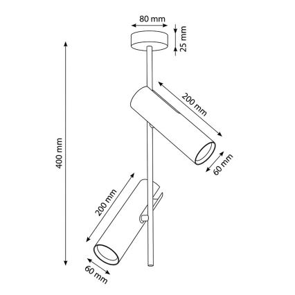 BRILAGI - Lámpara de techo con varilla BRANCH 2xGU10/30W/230V beige