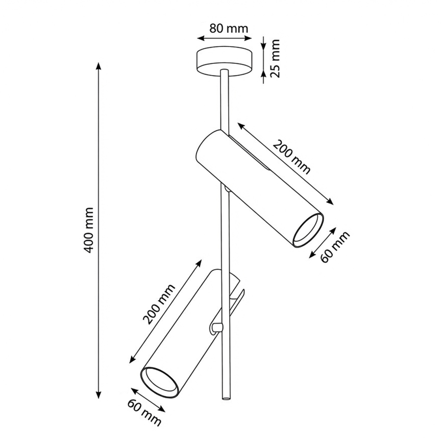 BRILAGI - Lámpara de techo con varilla BRANCH 2xGU10/30W/230V beige