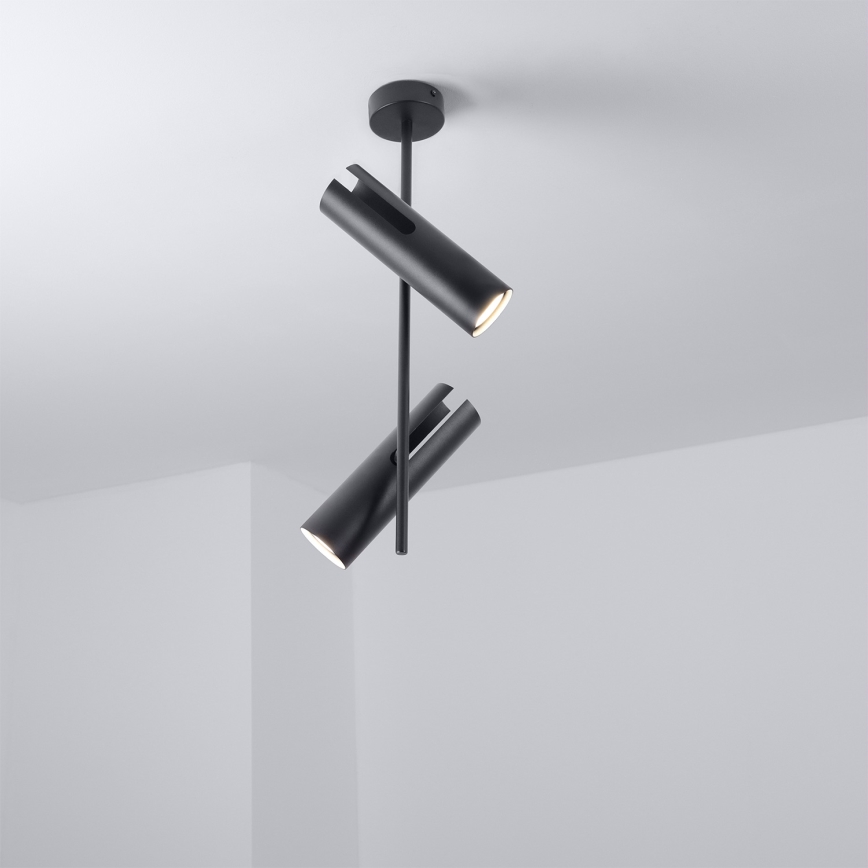 BRILAGI - Lámpara de techo con varilla BRANCH 2xGU10/30W/230V negra