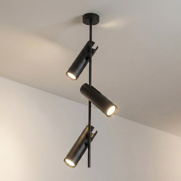 Brilagi - Lámpara de techo con varilla BRANCH 3xGU10/30W/230V negra